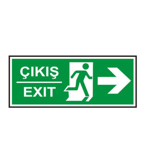 Exit-Çıkış Sağ Ok Fotolümenli